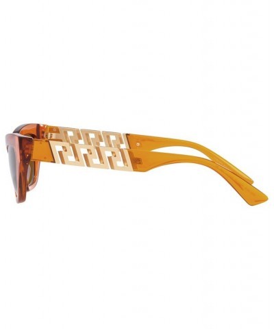 Women's Sunglasses VE4419 52 Transparent Orange $72.45 Womens