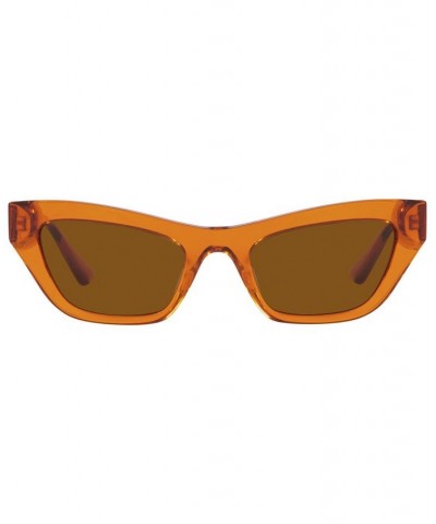 Women's Sunglasses VE4419 52 Transparent Orange $72.45 Womens