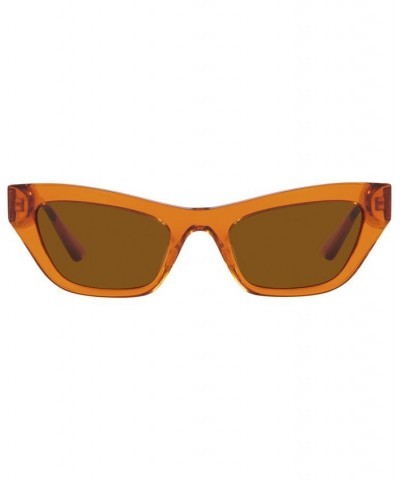 Women's Sunglasses VE4419 52 Transparent Orange $72.45 Womens