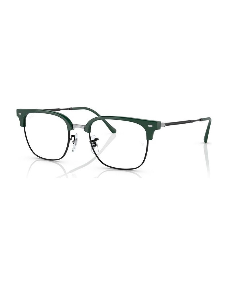 Unisex Square Eyeglasses RX721649-O Green on Black $43.93 Unisex