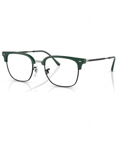 Unisex Square Eyeglasses RX721649-O Green on Black $43.93 Unisex