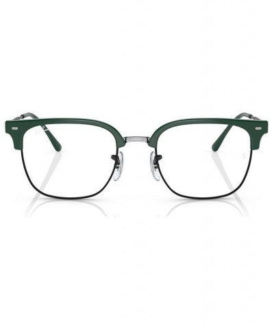 Unisex Square Eyeglasses RX721649-O Green on Black $43.93 Unisex