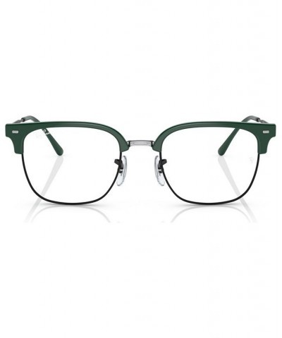 Unisex Square Eyeglasses RX721649-O Green on Black $43.93 Unisex