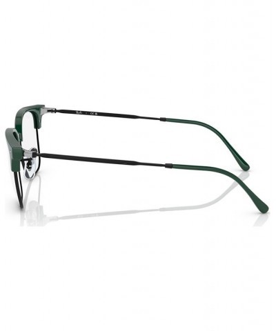 Unisex Square Eyeglasses RX721649-O Green on Black $43.93 Unisex