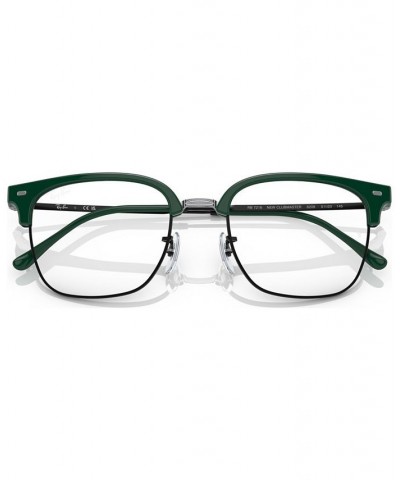 Unisex Square Eyeglasses RX721649-O Green on Black $43.93 Unisex