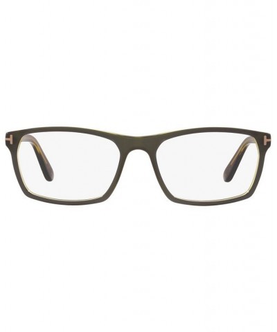 TR000539 Men's Rectangle Eyeglasses Green Dark $128.80 Mens