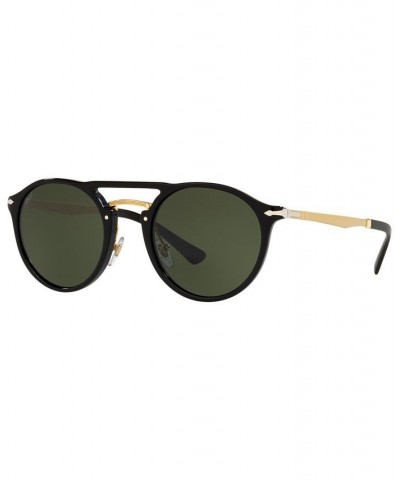 Unisex Sunglasses PO3264S 50 Black Gold-Tone $65.34 Unisex