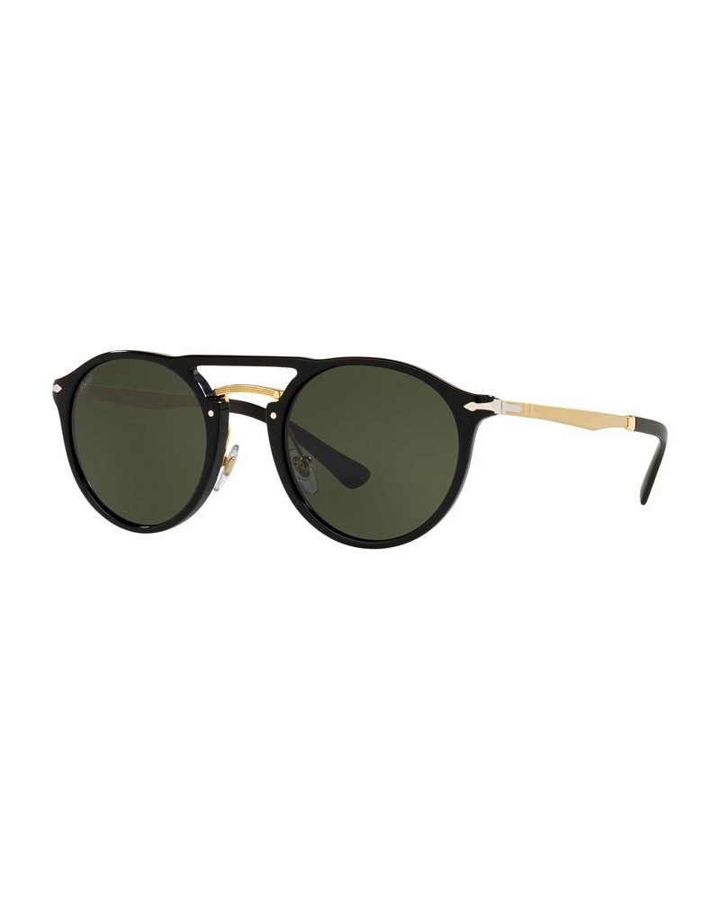Unisex Sunglasses PO3264S 50 Black Gold-Tone $65.34 Unisex
