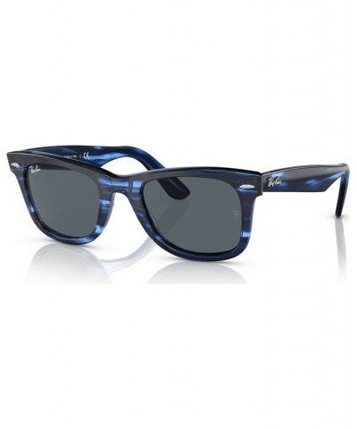 Unisex Sunglasses WAYFARER 50 Striped Blue $25.62 Unisex