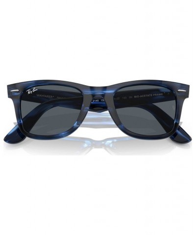 Unisex Sunglasses WAYFARER 50 Striped Blue $25.62 Unisex