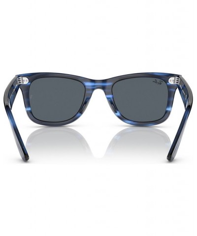 Unisex Sunglasses WAYFARER 50 Striped Blue $25.62 Unisex