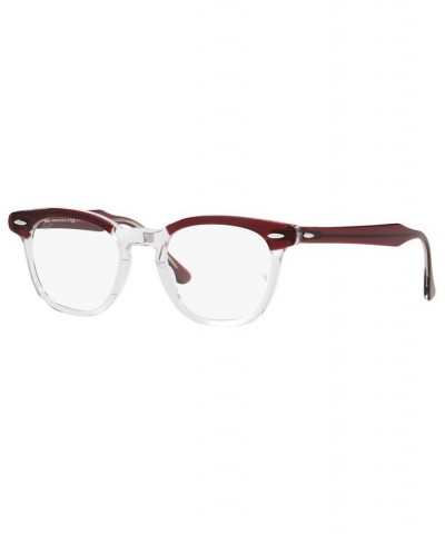 RB5398 HAWKEYE Unisex Square Eyeglasses Gray on Trasparent $41.17 Unisex