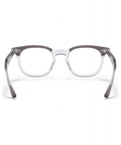 RB5398 HAWKEYE Unisex Square Eyeglasses Gray on Trasparent $41.17 Unisex