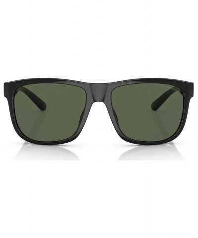 Men's Sunglasses EA4182U57-X Shiny Black $49.50 Mens