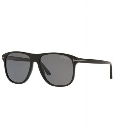 Men's Sunglasses TR001360 56 Black Shiny $53.40 Mens