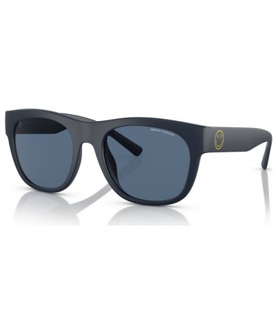 Men's Sunglasses AX4128SU55-X 55 Matte Blue $26.39 Mens