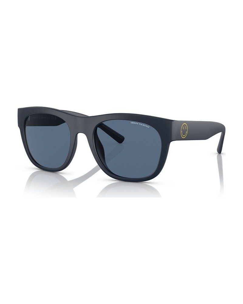 Men's Sunglasses AX4128SU55-X 55 Matte Blue $26.39 Mens