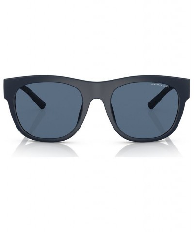 Men's Sunglasses AX4128SU55-X 55 Matte Blue $26.39 Mens