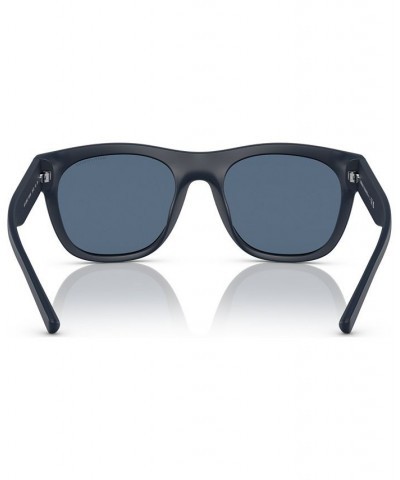 Men's Sunglasses AX4128SU55-X 55 Matte Blue $26.39 Mens