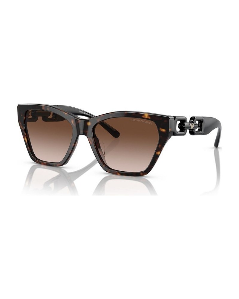 Women's Sunglasses EA4203U Shiny Black $55.44 Womens
