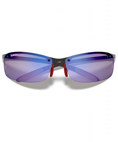 Men's Polarized Sunglasses RB8305M Scuderia Ferrari Collection 65 GREY/BLUE MIRROR POLAR $64.60 Mens