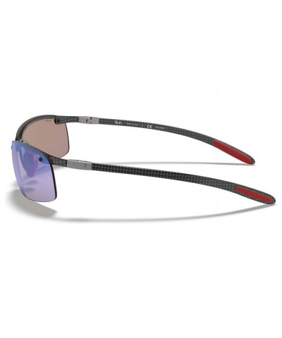 Men's Polarized Sunglasses RB8305M Scuderia Ferrari Collection 65 GREY/BLUE MIRROR POLAR $64.60 Mens