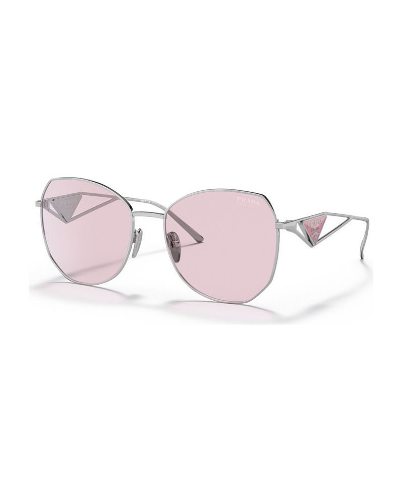 Women's 57 Sunglasses PR 57YS57-HP Silver-Tone $138.25 Womens