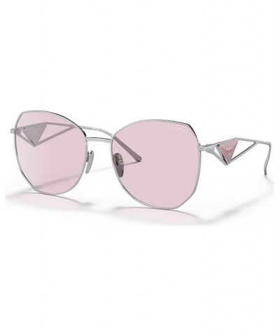 Women's 57 Sunglasses PR 57YS57-HP Silver-Tone $138.25 Womens