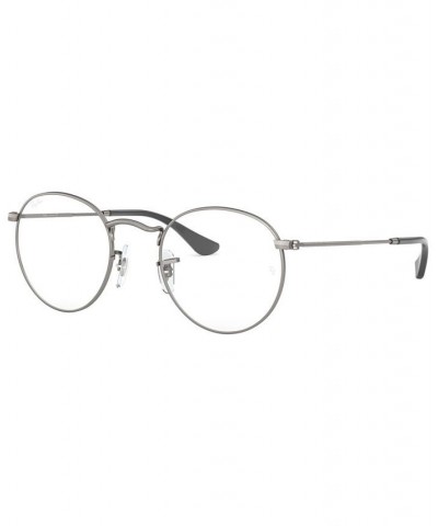 RB3447V Round Metal Unisex Round Eyeglasses Black on Silver Tone $39.38 Unisex