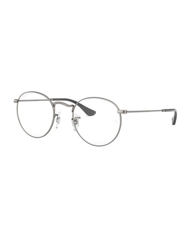 RB3447V Round Metal Unisex Round Eyeglasses Black on Silver Tone $39.38 Unisex