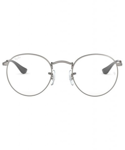 RB3447V Round Metal Unisex Round Eyeglasses Black on Silver Tone $39.38 Unisex