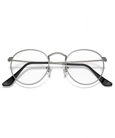 RB3447V Round Metal Unisex Round Eyeglasses Black on Silver Tone $39.38 Unisex