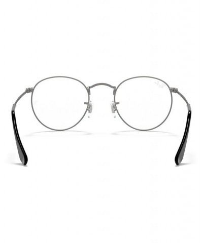 RB3447V Round Metal Unisex Round Eyeglasses Black on Silver Tone $39.38 Unisex