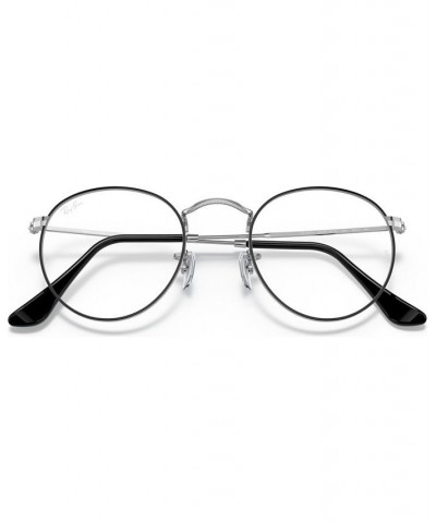 RB3447V Round Metal Unisex Round Eyeglasses Black on Silver Tone $39.38 Unisex