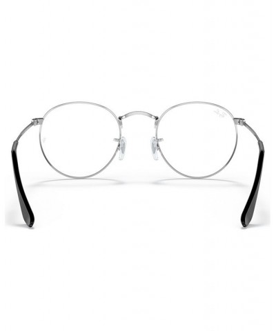 RB3447V Round Metal Unisex Round Eyeglasses Black on Silver Tone $39.38 Unisex