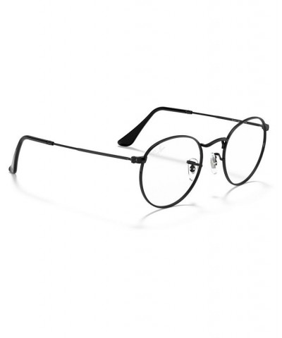 RB3447V Round Metal Unisex Round Eyeglasses Black on Silver Tone $39.38 Unisex