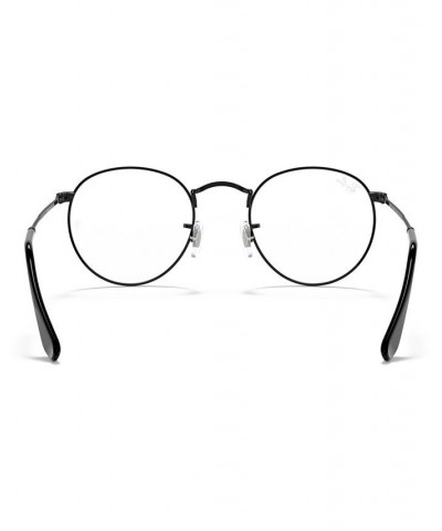 RB3447V Round Metal Unisex Round Eyeglasses Black on Silver Tone $39.38 Unisex