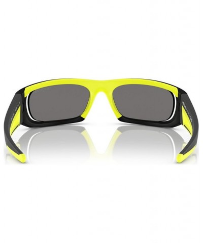 Men's Polarized Sunglasses PS 02YS59-P Matte Black/Yellow $106.75 Mens