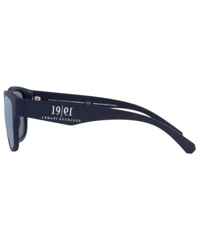 Men's Sunglasses AX4115SU 54 Matte Blue $18.20 Mens