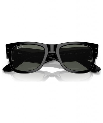 Mega Wayfarer 51 Unisex Polarized Sunglasses Black $51.52 Unisex