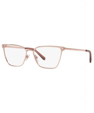 VE1275 Women's Pillow Eyeglasses Matte Black/Gold-Tone $64.00 Womens