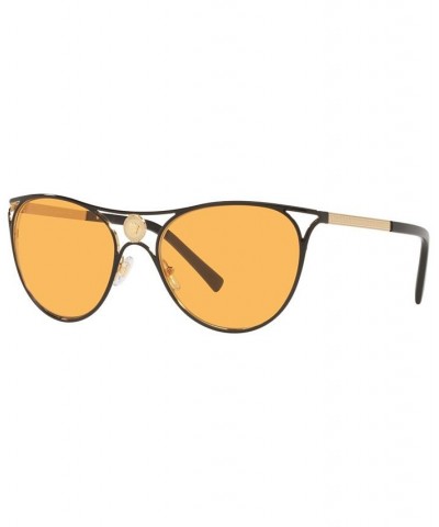 Women's Sunglasses VE2237 57 Black/Gold-Tone $49.30 Womens