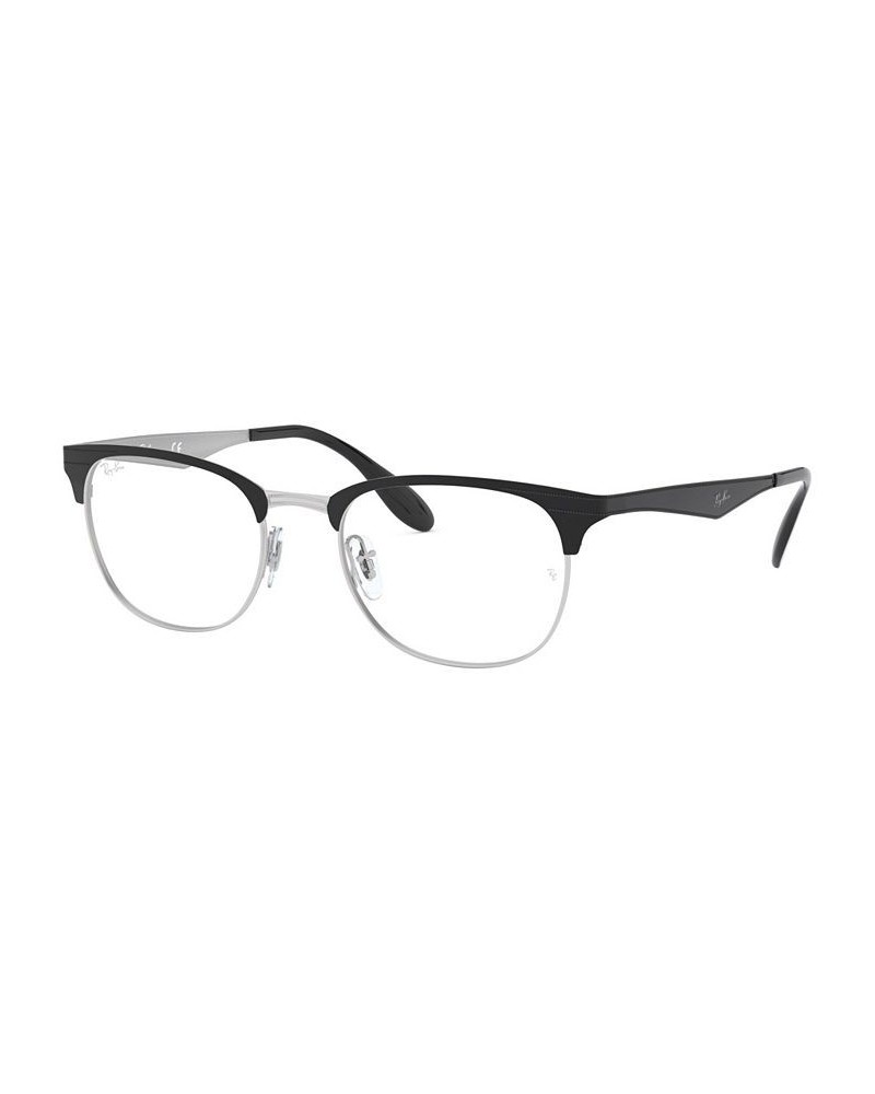 RX6346 Unisex Square Eyeglasses Blacksilve $25.06 Unisex