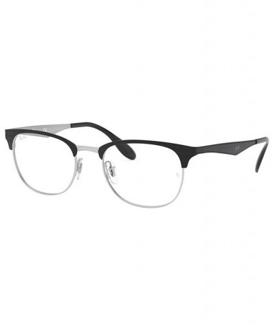 RX6346 Unisex Square Eyeglasses Blacksilve $25.06 Unisex