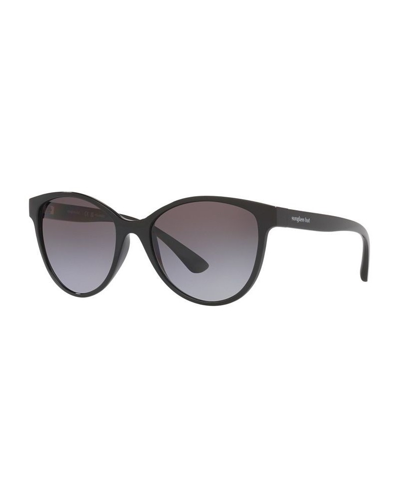 Women's Polarized Sunglasses HU202155-YP Shiny Black $23.40 Womens