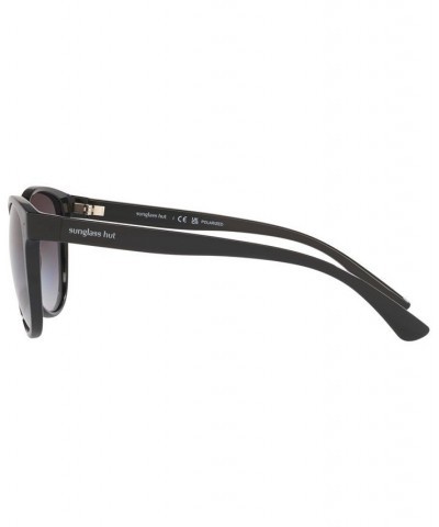 Women's Polarized Sunglasses HU202155-YP Shiny Black $23.40 Womens