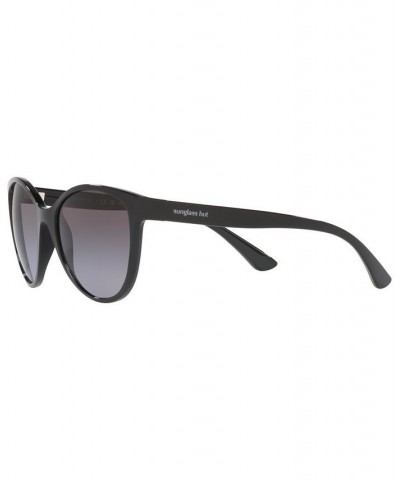 Women's Polarized Sunglasses HU202155-YP Shiny Black $23.40 Womens