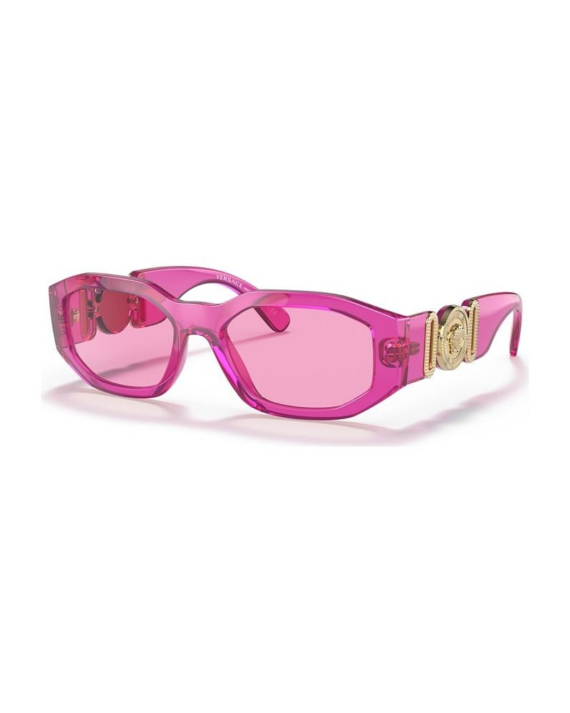 Biggie 53 Sunglasses VE436153-X Transparent Fuchsia $65.55 Unisex