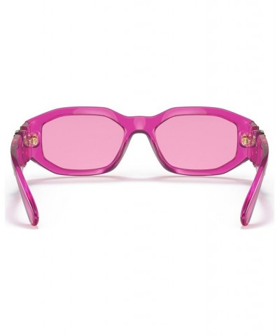 Biggie 53 Sunglasses VE436153-X Transparent Fuchsia $65.55 Unisex