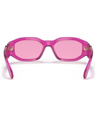 Biggie 53 Sunglasses VE436153-X Transparent Fuchsia $65.55 Unisex